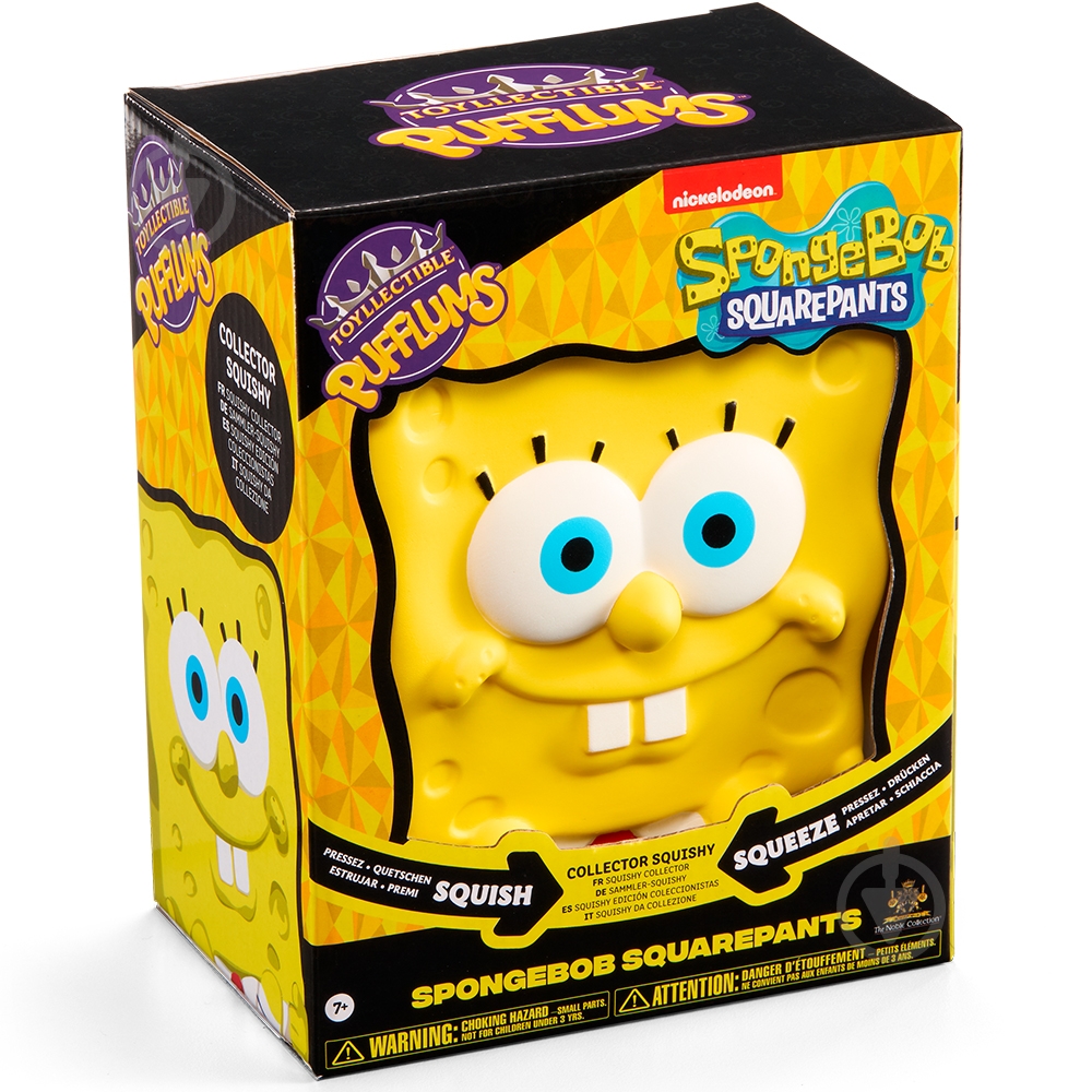 Игрушка-антистресс Noble Collection SPONGEBOB SQUAREPANTS - Pufflums сквиш (Губка Боб) 18,5 см (NN8464) - фото 7