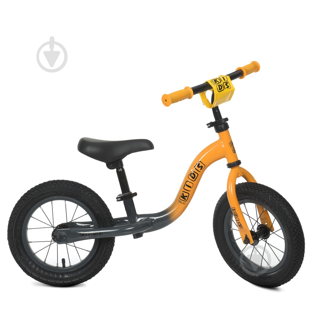 Біговел-велосипед PROFI KIDS чорно-жовтий ML1201A-7 - фото 1