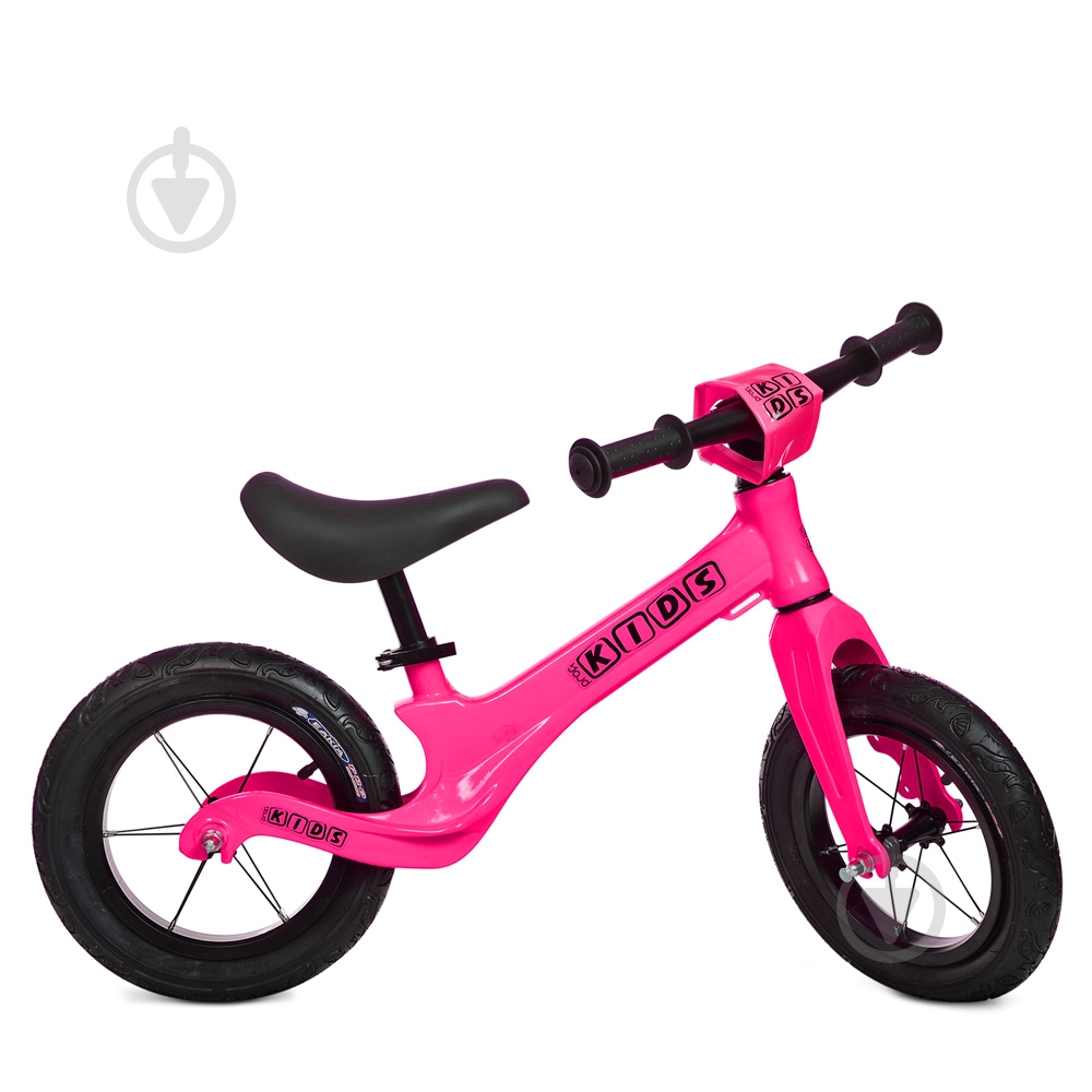 Беговел PROFI KIDS 12" розовыйчерный SMG1205A-4 - фото 1