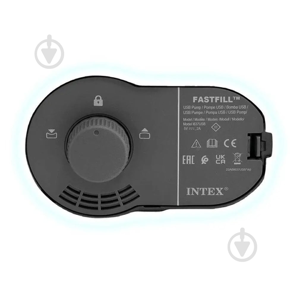 Матрац надувний Intex 203х152 см сірий - фото 3