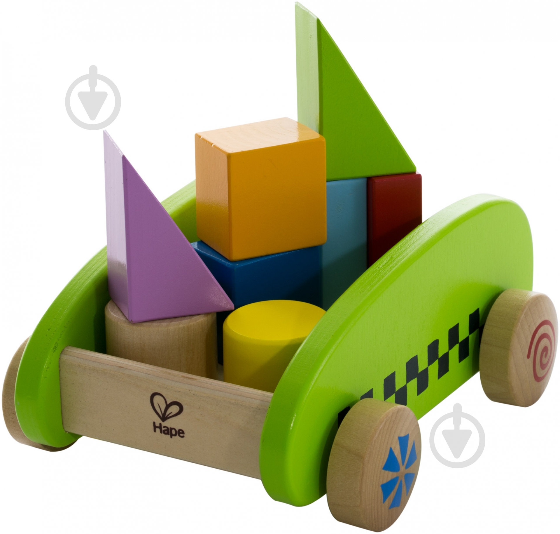 Каталка Hape Мини-тележка с кубиками E0408 - фото 2