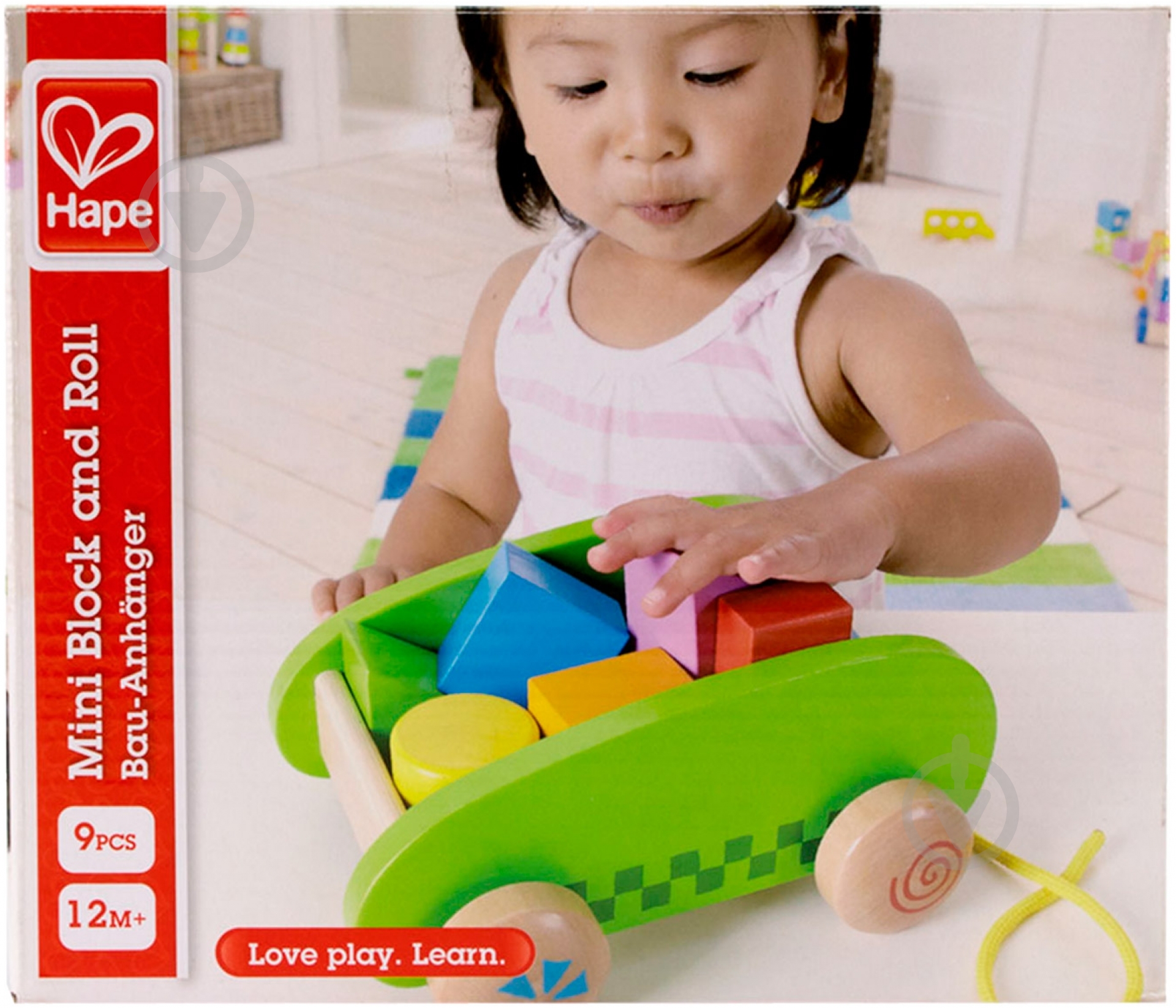 Каталка Hape Мини-тележка с кубиками E0408 - фото 5