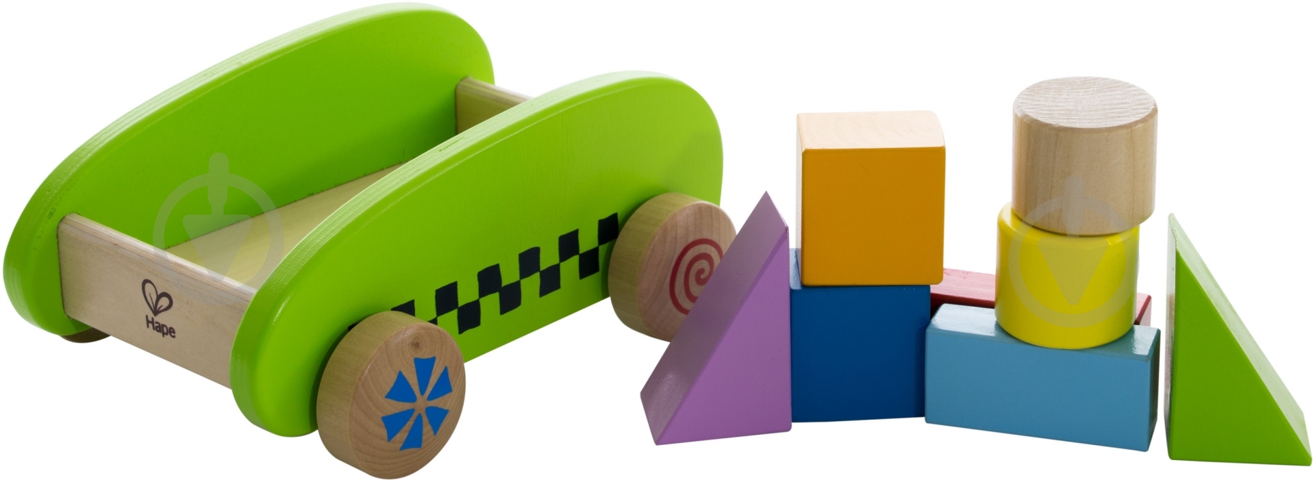 Каталка Hape Мини-тележка с кубиками E0408 - фото 4