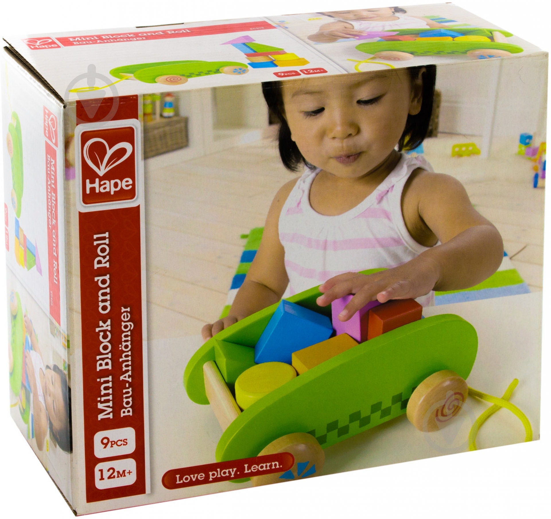 Каталка Hape Мини-тележка с кубиками E0408 - фото 6