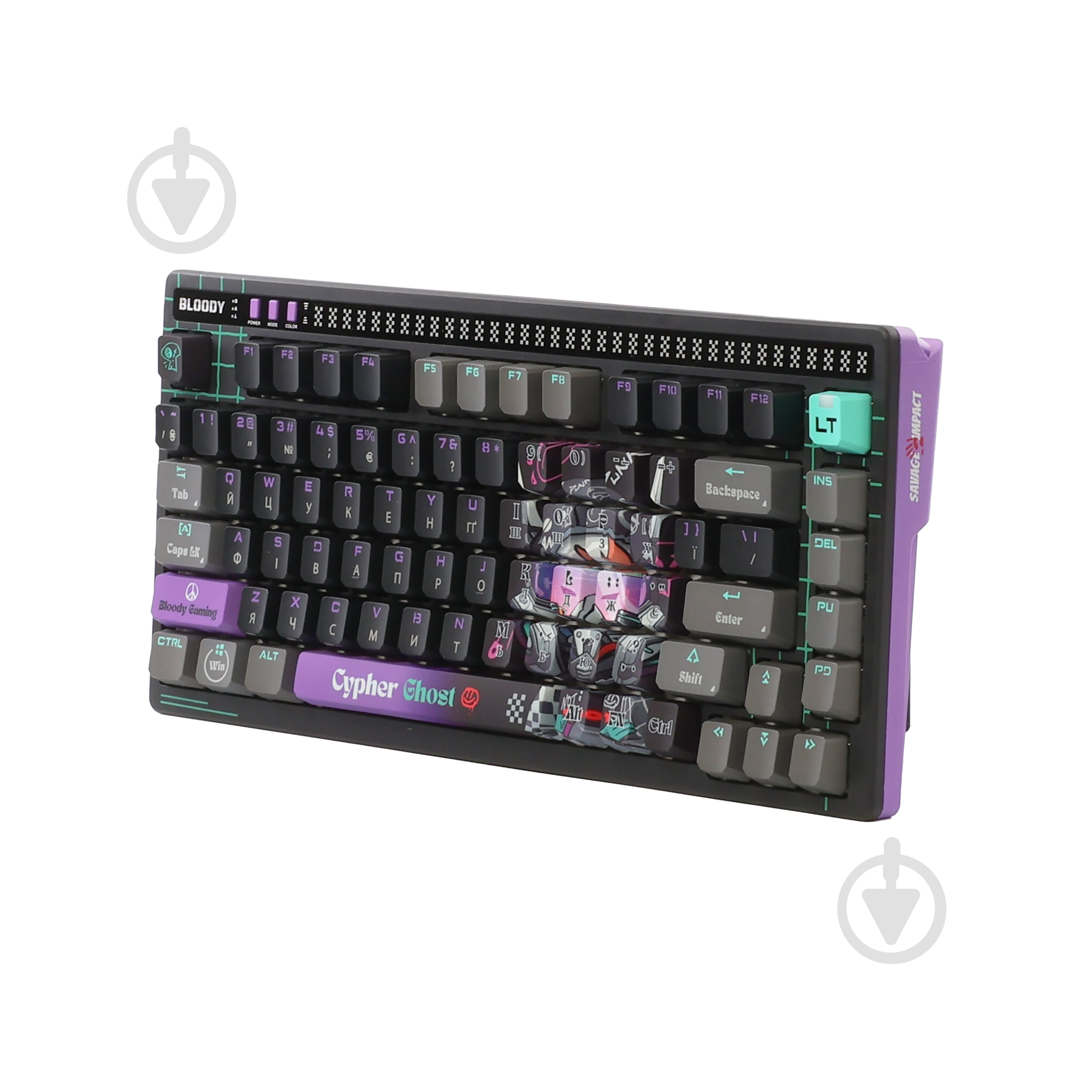 Клавиатура игровая BLOODY (AT75 (Cypher Ghost)) Alpha Optical Switch black - фото 3