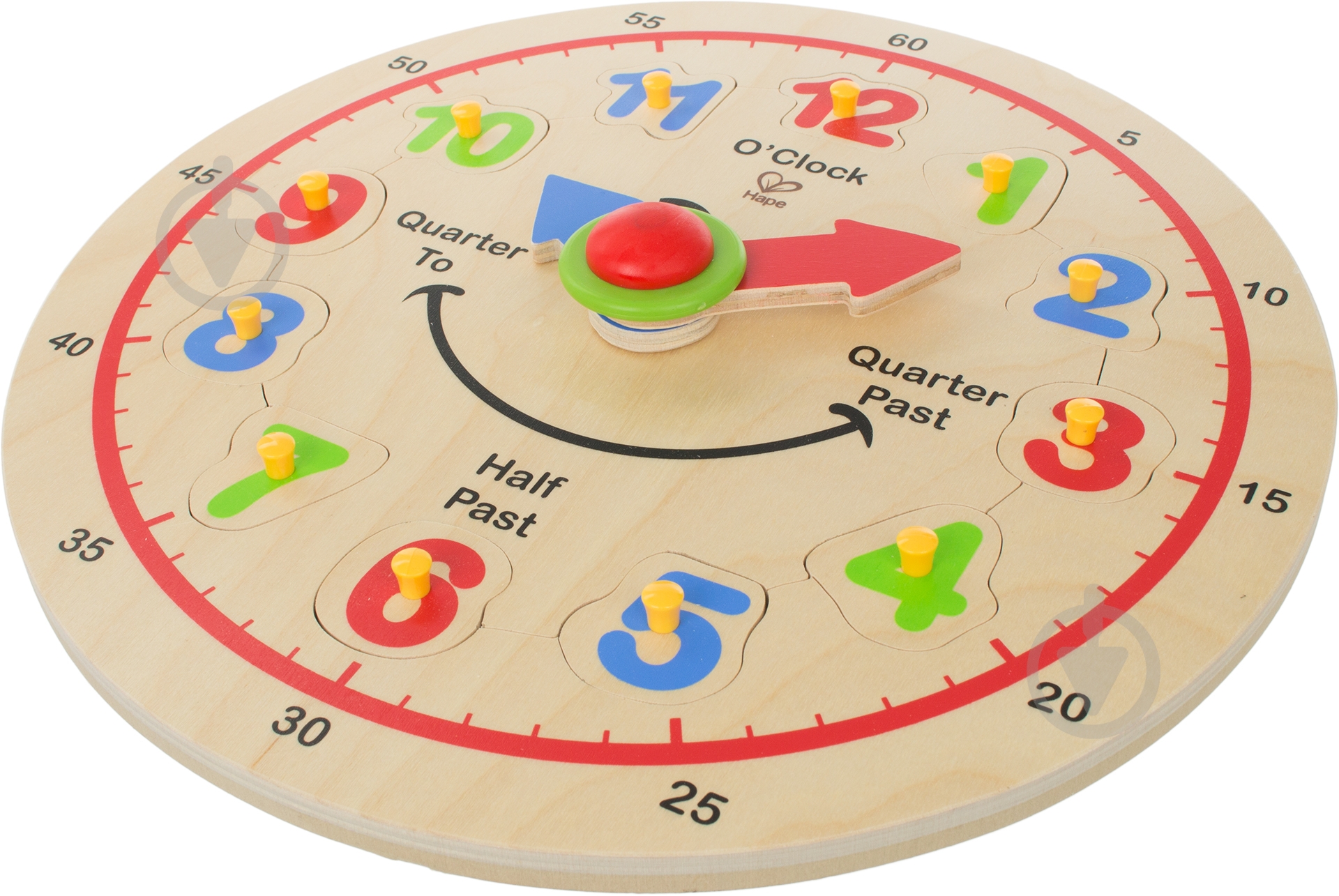 Годинник дерев’яний Edushape E1600 - фото 2 Годинник дерев’яний Edushape E1600 - фото 2