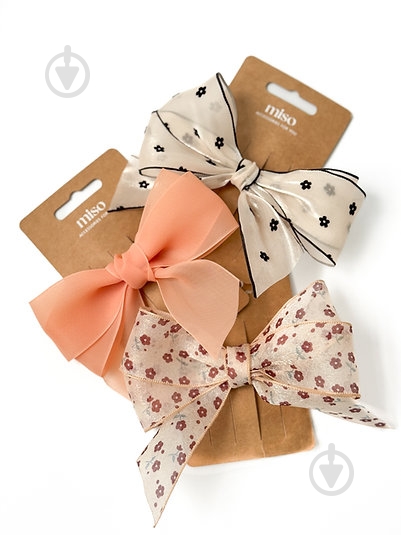 Зажим для волос MISO accessory бант малый персиковый - фото 5 Зажим для волос MISO accessory бант малый персиковый - фото 5