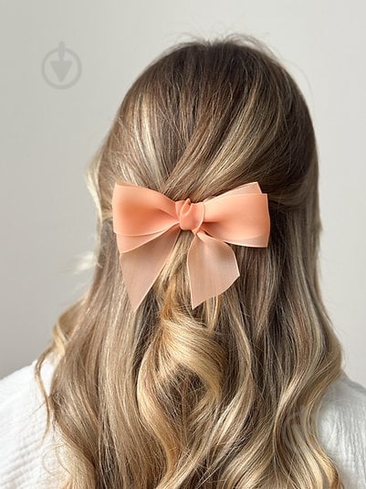 Зажим для волос MISO accessory бант малый персиковый - фото 4 Зажим для волос MISO accessory бант малый персиковый - фото 4