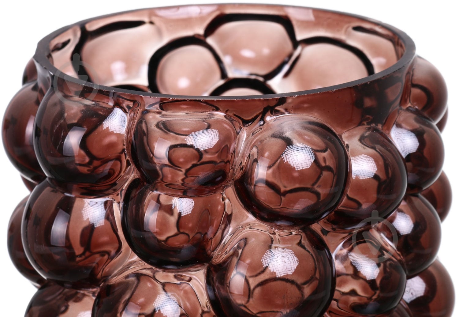 Ваза скляна Bubbles 30,5 см шоколадна VA5818-30CAP - фото 2 Ваза скляна Bubbles 30,5 см шоколадна VA5818-30CAP - фото 2
