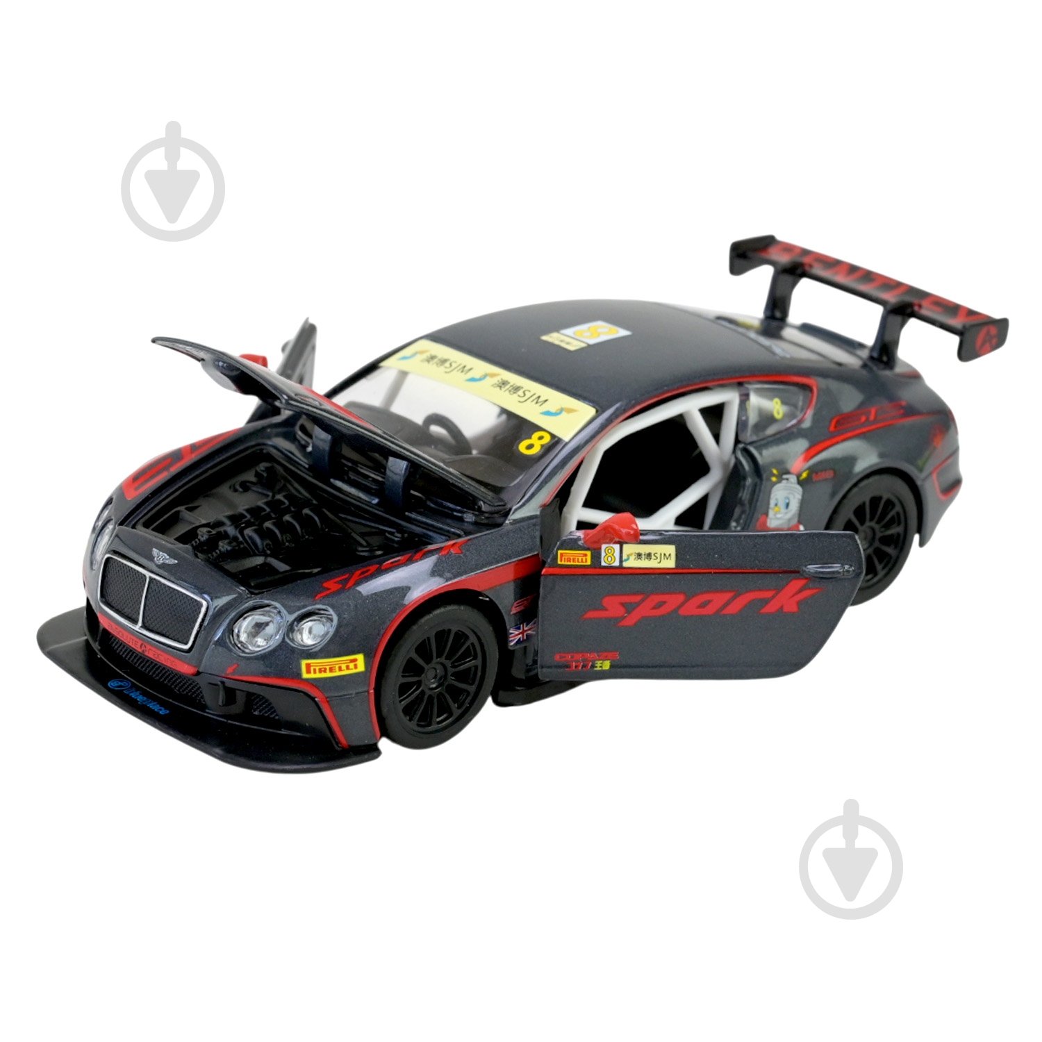 Автомодель Автопром 1:32 Bentley Continental GT3 68353C - фото 4 Автомодель Автопром 1:32 Bentley Continental GT3 68353C - фото 4