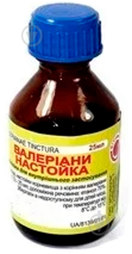Валерианы настойка по 25 мл в флак.-кап. крапли 25 мл - фото 1