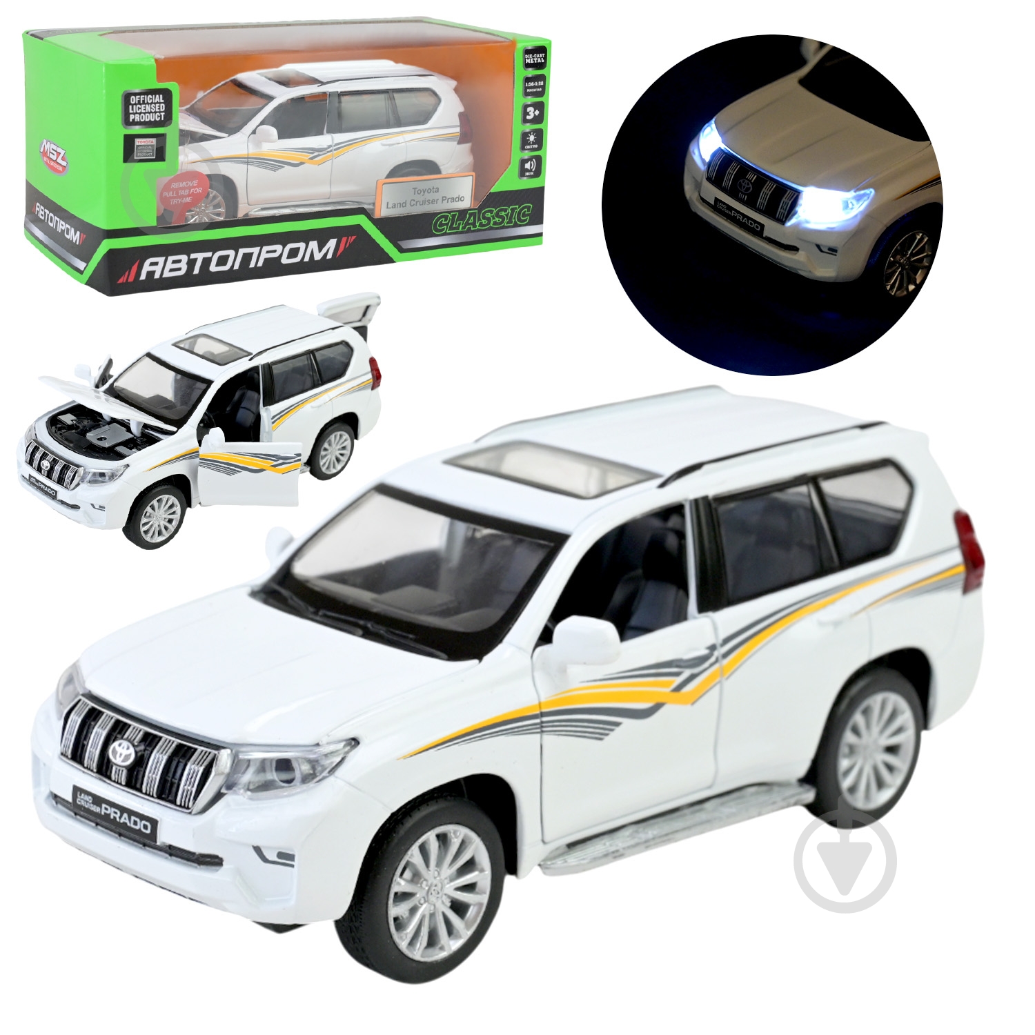 Автомодель Автопром 1:32 Land Cruiser Prado 68482 - фото 1