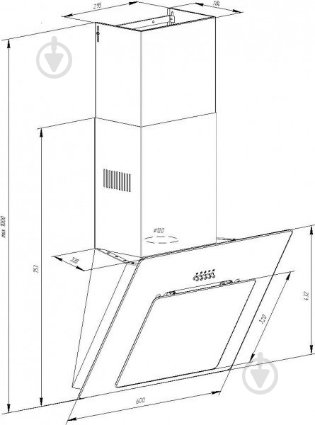 Вытяжка Pyramida NR 60 M WH - фото 4
