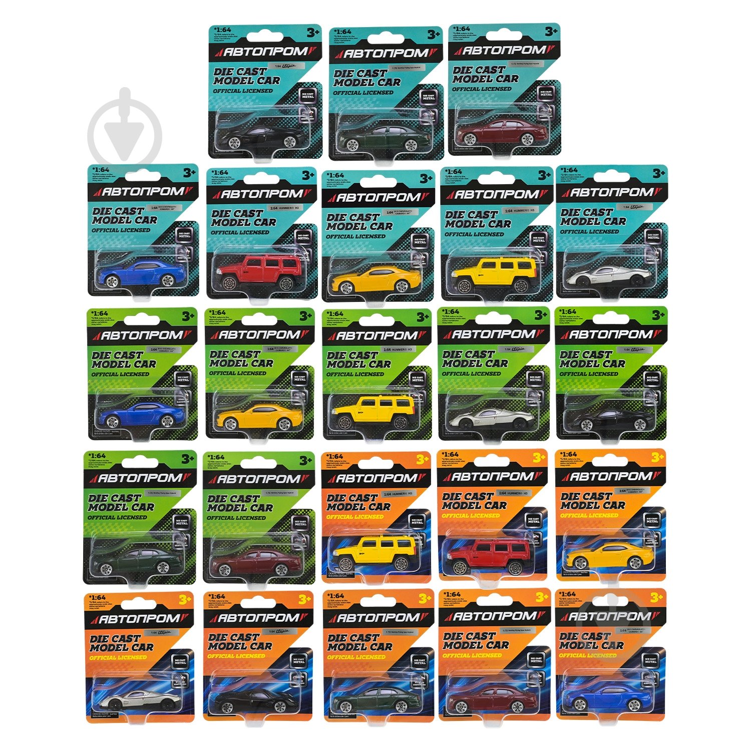 Автомодель Автопром 1:64 микс моделей AP6406 - фото 1 Автомодель Автопром 1:64 микс моделей AP6406 - фото 1