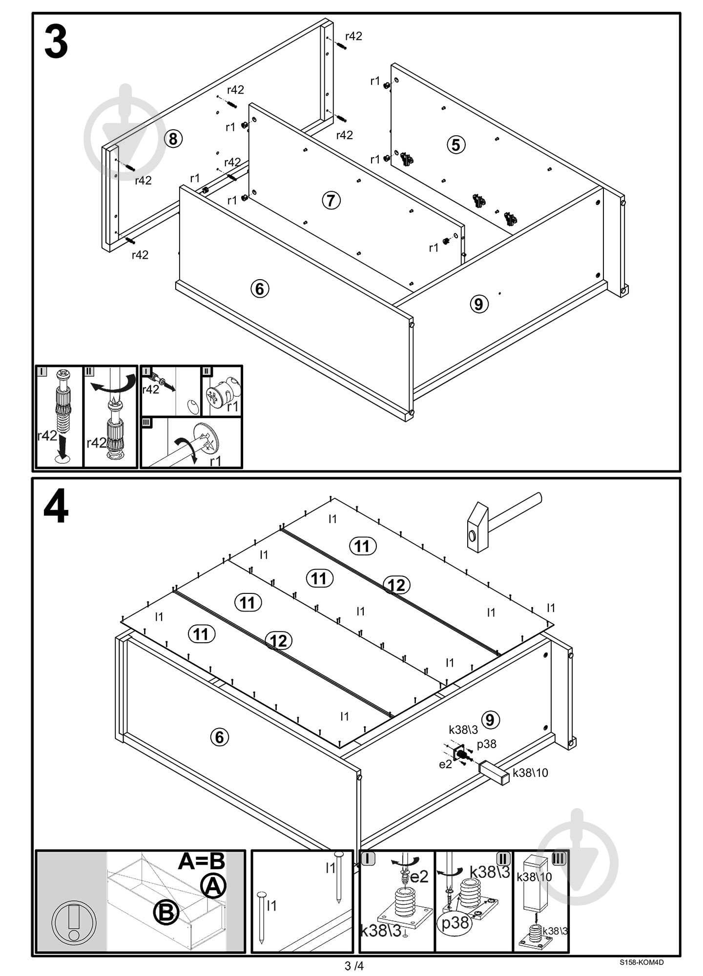 Шкафчик BRW Україна KOM 4D Kaspian дуб сонома - фото 5