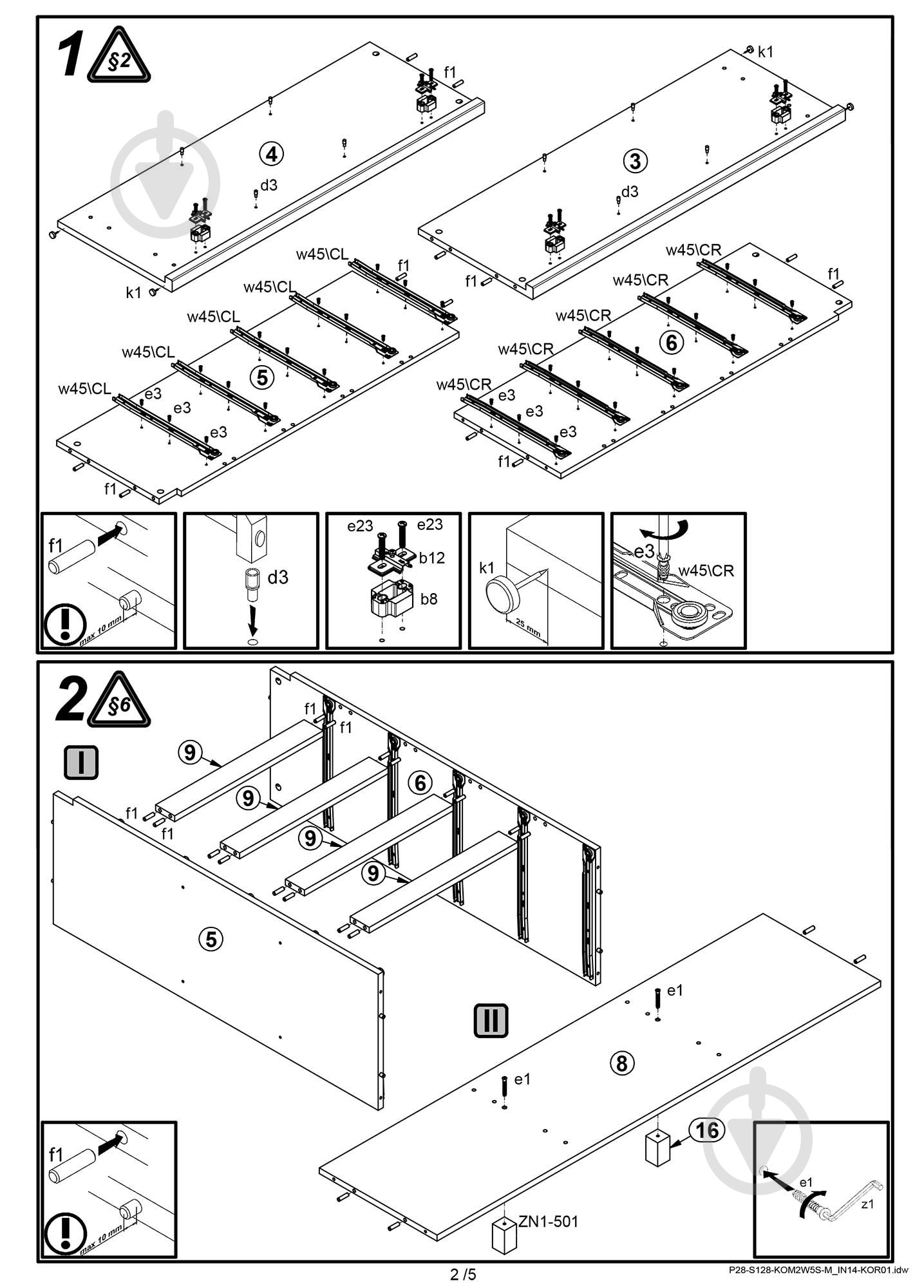Вітрина BRW Україна KOM 2W 5S Kaspian дуб сонома - фото 3