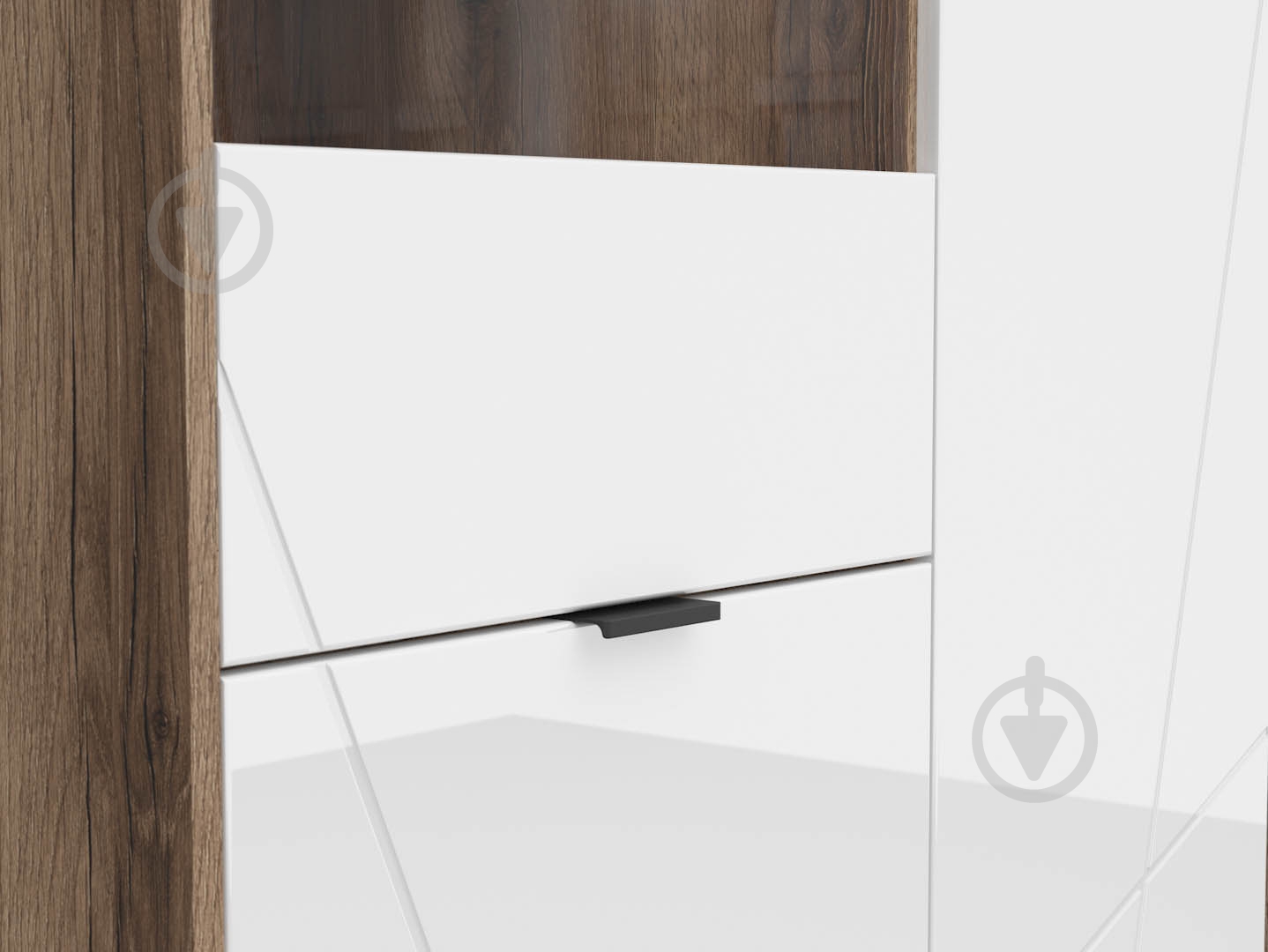 Витрина BRW Forn 1570х940х425 мм дуб делано/ белый глянец (S471-REG2D1W-DDC/BIP) - фото 4 Витрина BRW Forn 1570х940х425 мм дуб делано/ белый глянец (S471-REG2D1W-DDC/BIP) - фото 4