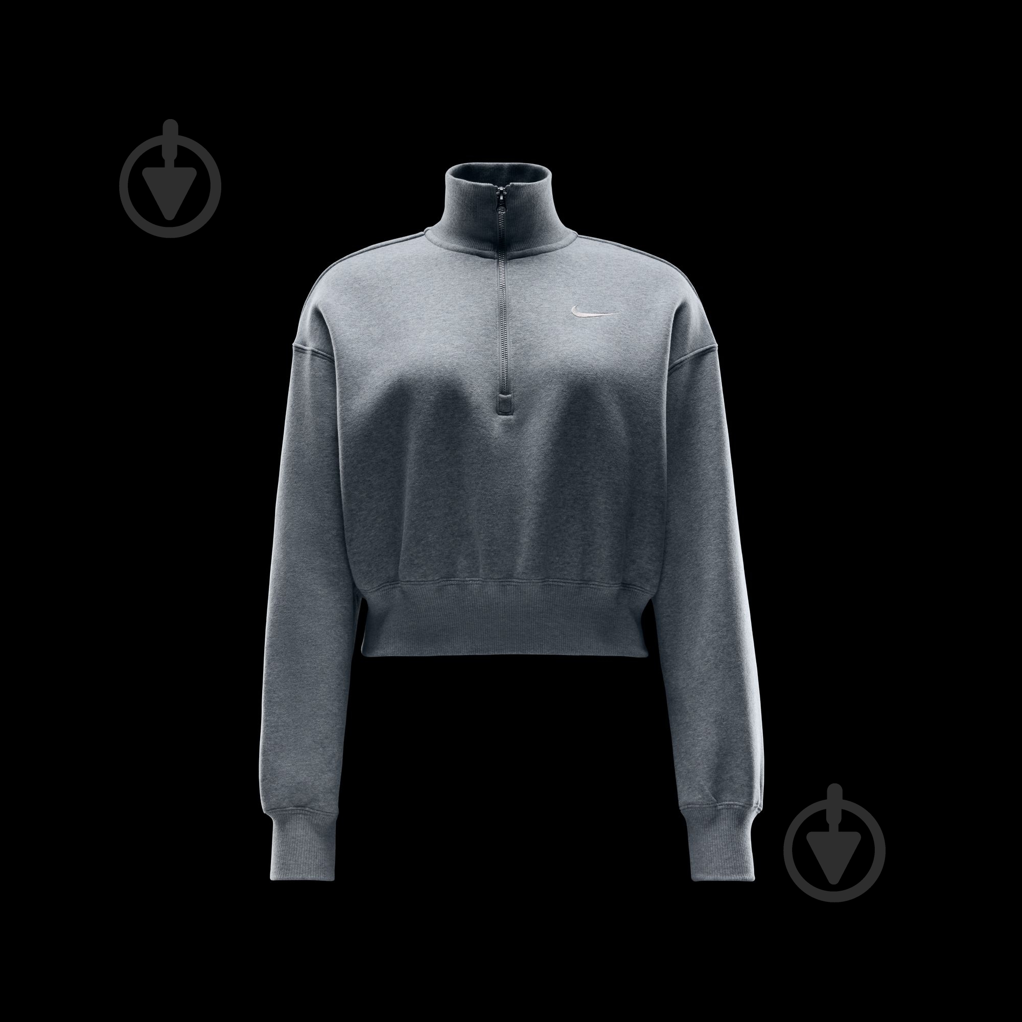 Джемпер Nike W NSW PHNX FLC QZ CROP DQ5767-063 р.XS сірий - фото 6 Джемпер Nike W NSW PHNX FLC QZ CROP DQ5767-063 р.XS сірий - фото 6