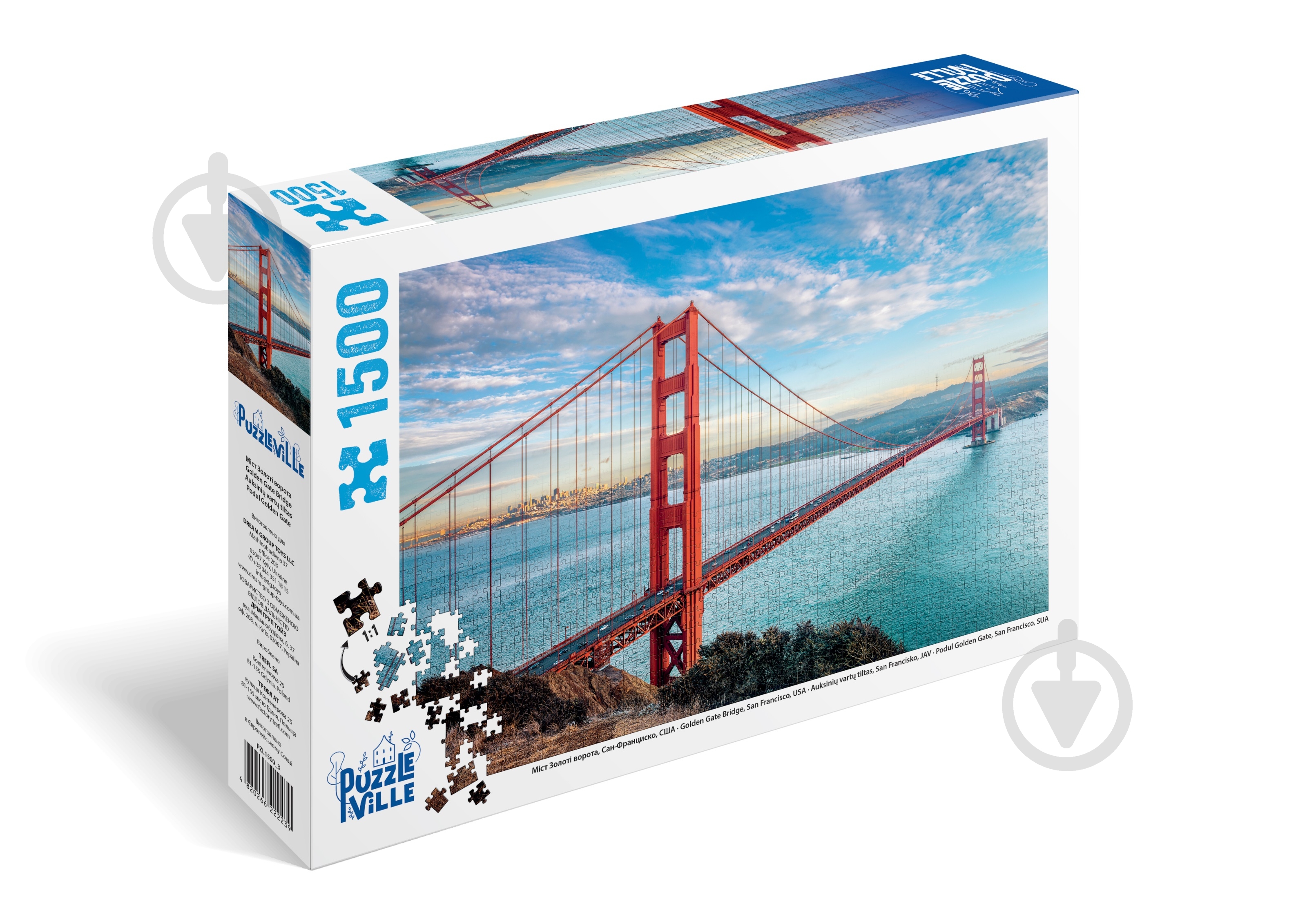 ᐉ Пазл PUZZLEVILLE Міст Золоті ворота, Сан-Франциско, США 1500
