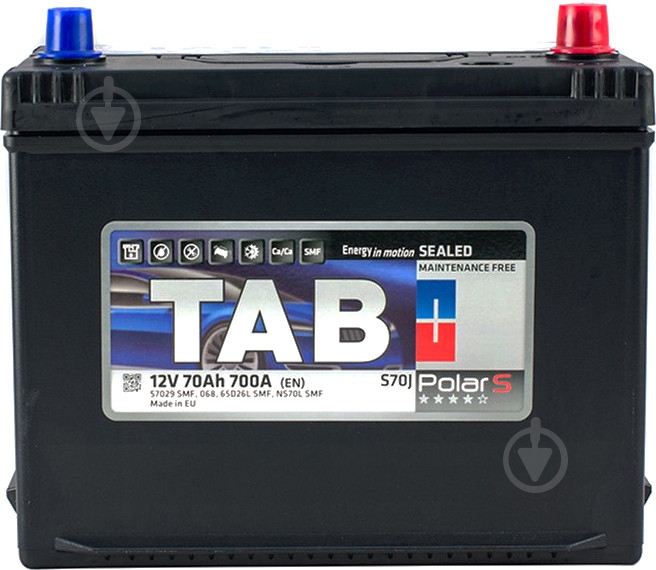 Акумулятор автомобільний TAB Polar S 70Ah 700A 12V «+» праворуч (246 870) - фото 1