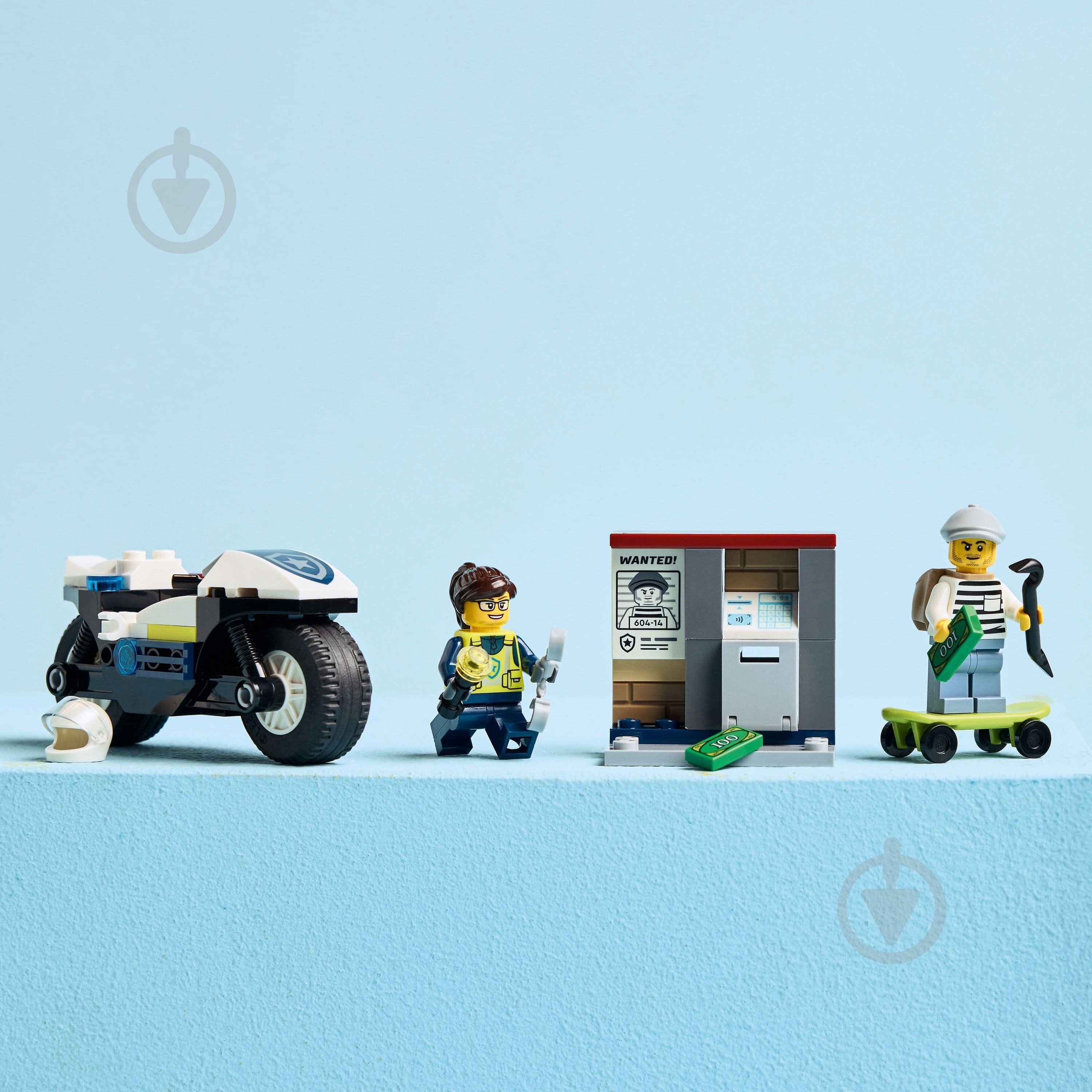 Конструктор LEGO City Переслідування на поліцейському мотоциклі 60455 - фото 6