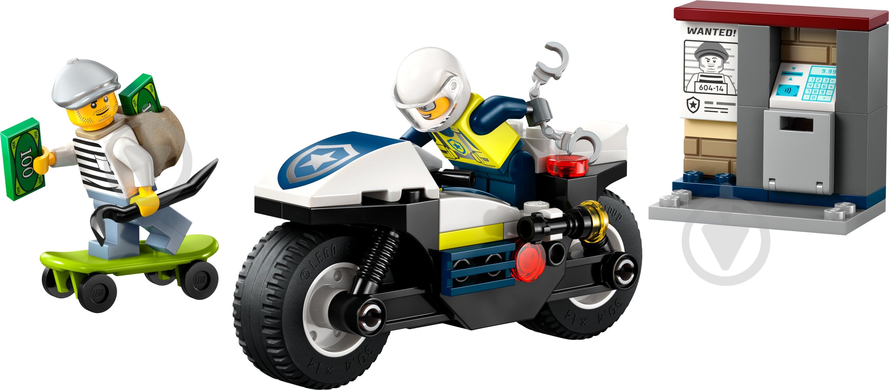 Конструктор LEGO City Переслідування на поліцейському мотоциклі 60455 - фото 3