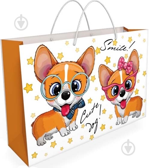 Пакет подарунковий Коргі Світ поздоровлень - фото 1 Пакет подарунковий Коргі Світ поздоровлень - фото 1