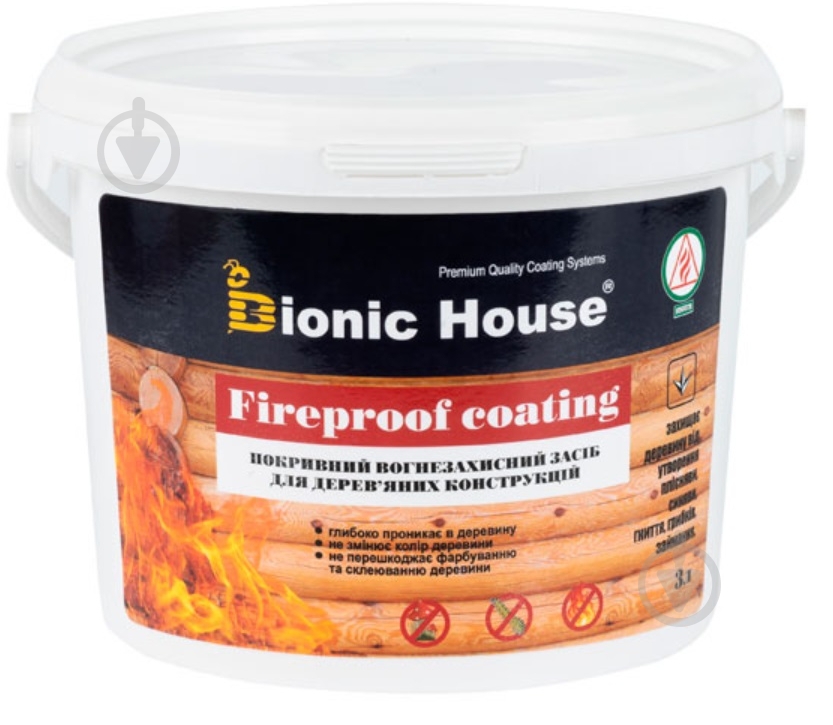 Огнебиозащита Bionic House Fireproof coating мат 10 кг - фото 1