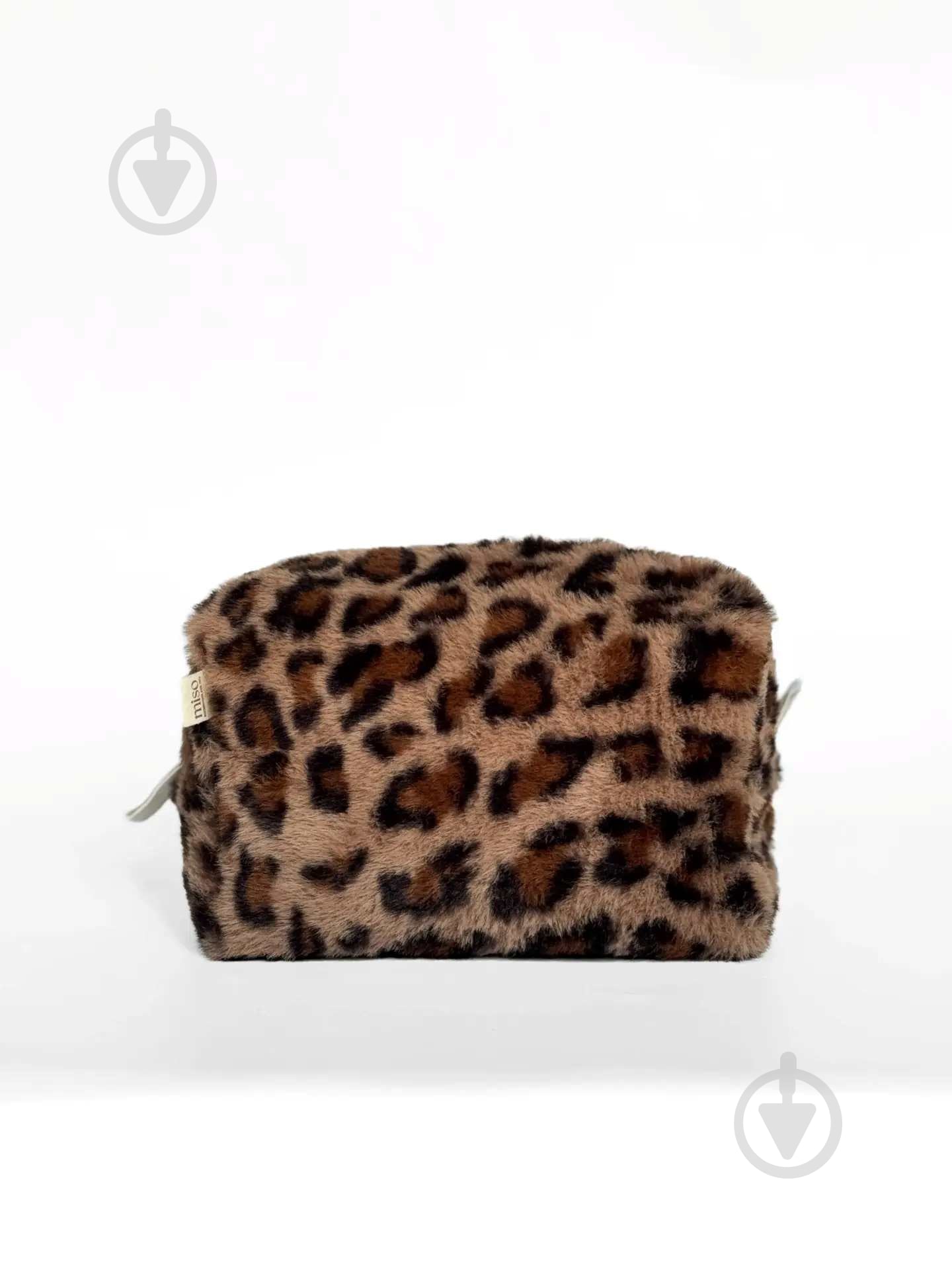 Косметичка MISO accessory мех Темный Лео - фото 1 Косметичка MISO accessory мех Темный Лео - фото 1