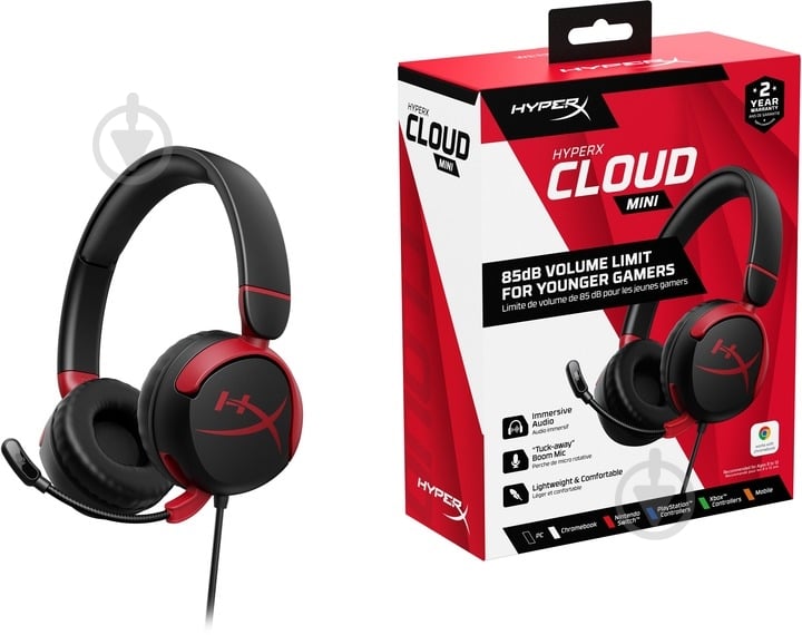 Наушники HyperX Cloud Mini black/red (7G8F4AA) - фото 7 Наушники HyperX Cloud Mini black/red (7G8F4AA) - фото 7