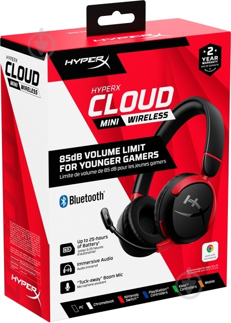 Наушники HyperX Cloud Mini Wireless black/red (7G8F1AA) - фото 10