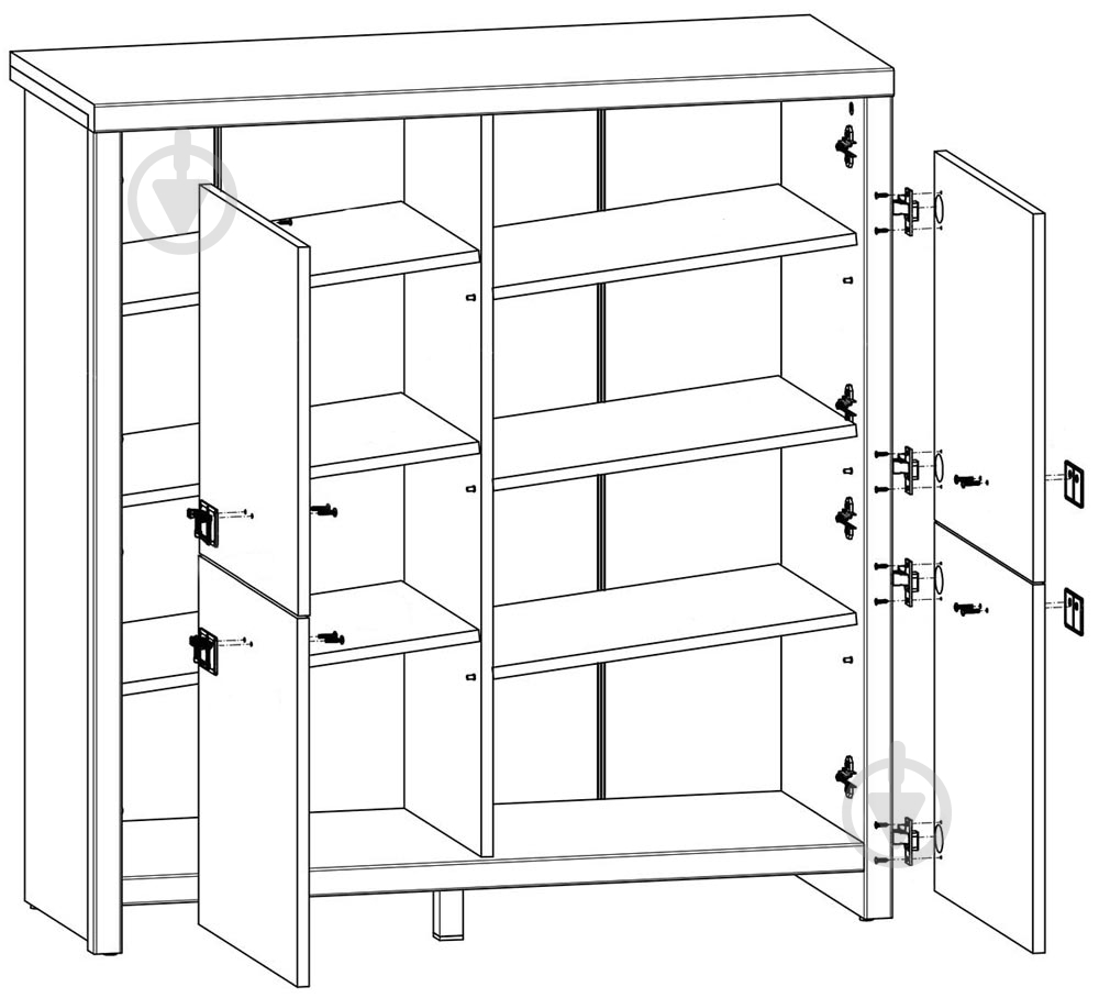 Комод BRW Україна KOM 1D1S P Kaspian дуб сонома - фото 2