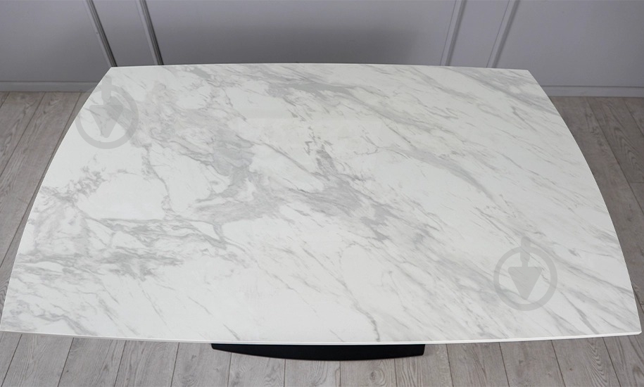 Стол обеденный Prestol Пиано 1400(2000)x900x750мм белый/черный - фото 5