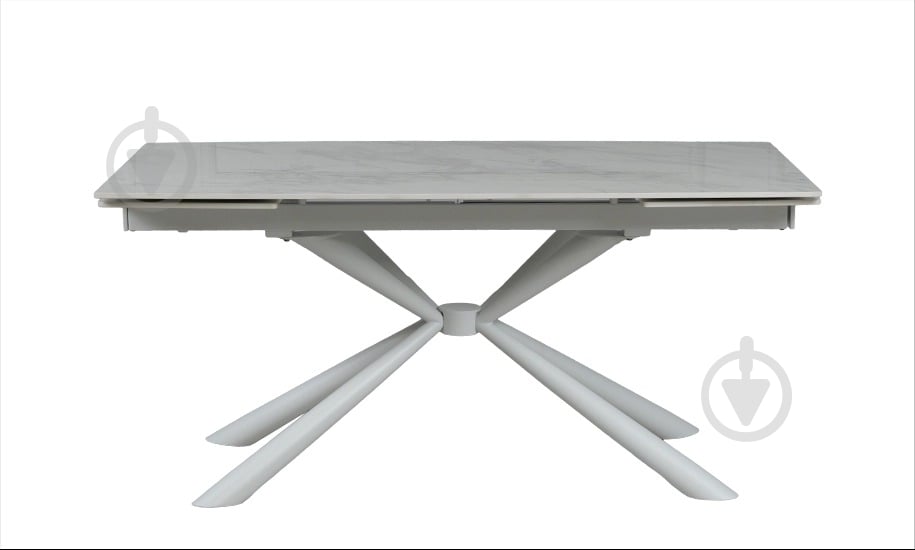 Стол обеденный Prestol Рим 1600(2400)x900x750мм белый/белый - фото 2