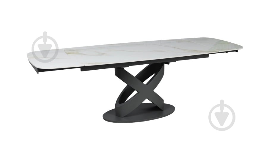 Стол обеденный Prestol Ричмонд 1600(2400)x900x750мм молочный/графит - фото 6