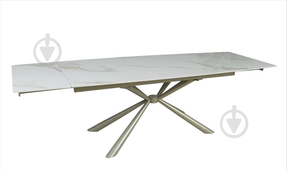 Стол обеденный Prestol Рим 1800(2600)x900x750мм белый/шампань - фото 4