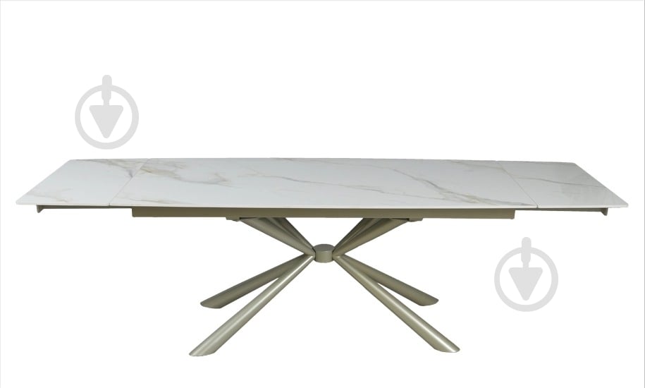 Стол обеденный Prestol Рим 1800(2600)x900x750мм белый/шампань - фото 5