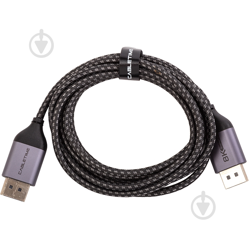 Кабель CableTime DisplayPort - DisplayPort CA914647 2 м grey/black (CA914647) - фото 1 Кабель CableTime DisplayPort - DisplayPort CA914647 2 м grey/black (CA914647) - фото 1