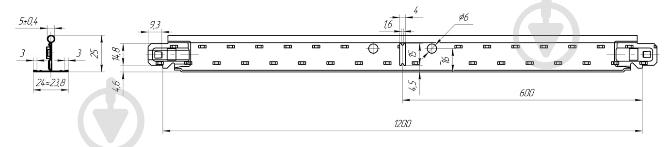 Профіль KRAFT Fortis T-24 1200x25x24 мм білий - фото 5