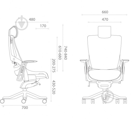 Кресло Special4You Wau2 Charcoal Network E5449 серый - фото 17 Кресло Special4You Wau2 Charcoal Network E5449 серый - фото 17