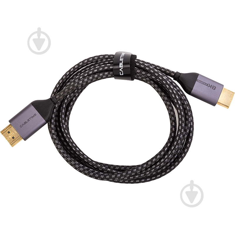 Кабель CableTime HDMI (M) - HDMI (M), 2.1V, 32AWG, 8K Ultra HD 2 м black (CA914654) - фото 3 Кабель CableTime HDMI (M) - HDMI (M), 2.1V, 32AWG, 8K Ultra HD 2 м black (CA914654) - фото 3