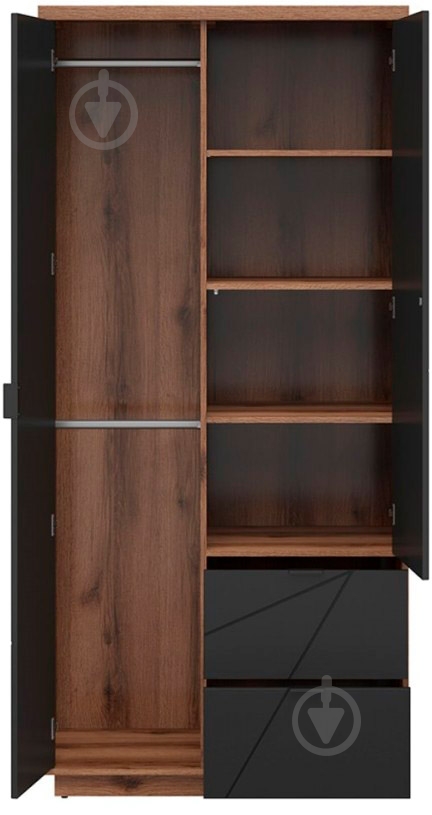 Шафа BRW Forn 2005х940х565 мм дуб делано/ чорний матовий (S471-SZF2D2S-DDC/CAM) - фото 4 Шафа BRW Forn 2005х940х565 мм дуб делано/ чорний матовий (S471-SZF2D2S-DDC/CAM) - фото 4