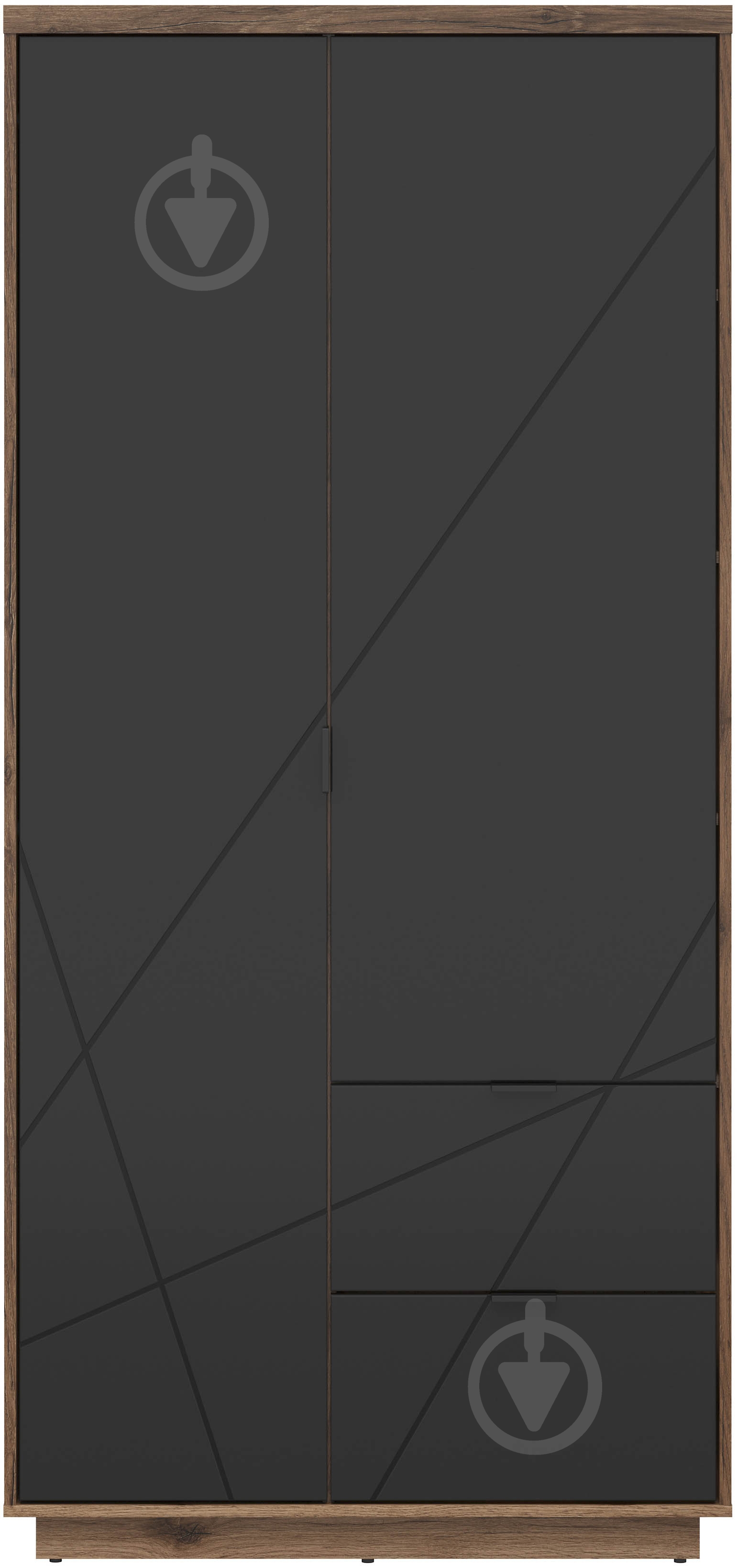 Шафа BRW Forn 2005х940х565 мм дуб делано/ чорний матовий (S471-SZF2D2S-DDC/CAM) - фото 1 Шафа BRW Forn 2005х940х565 мм дуб делано/ чорний матовий (S471-SZF2D2S-DDC/CAM) - фото 1