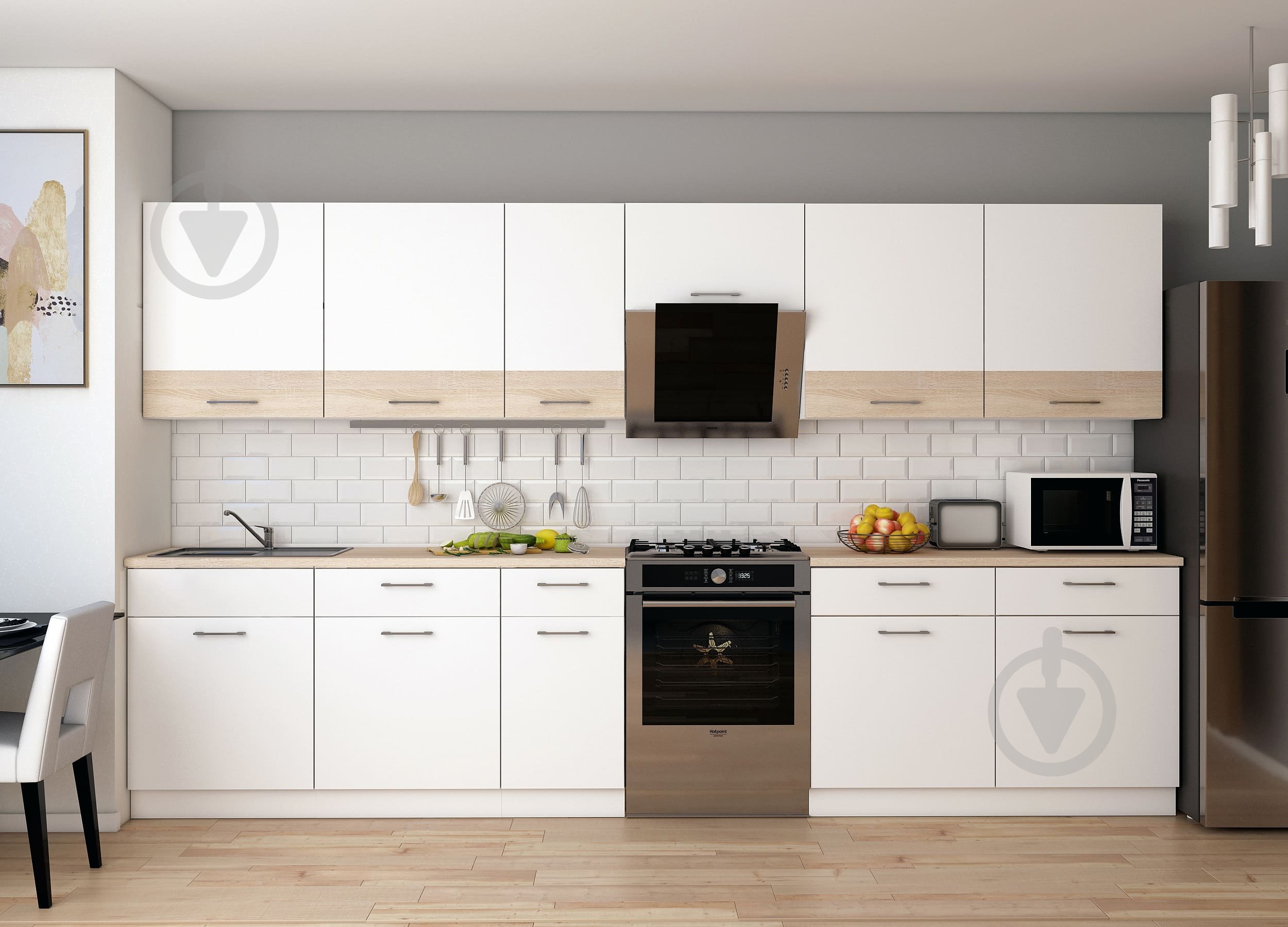 Кухня Doros Лея 3.4 м 3,4×3,4м білий/білий - фото 2 Кухня Doros Лея 3.4 м 3,4×3,4м білий/білий - фото 2