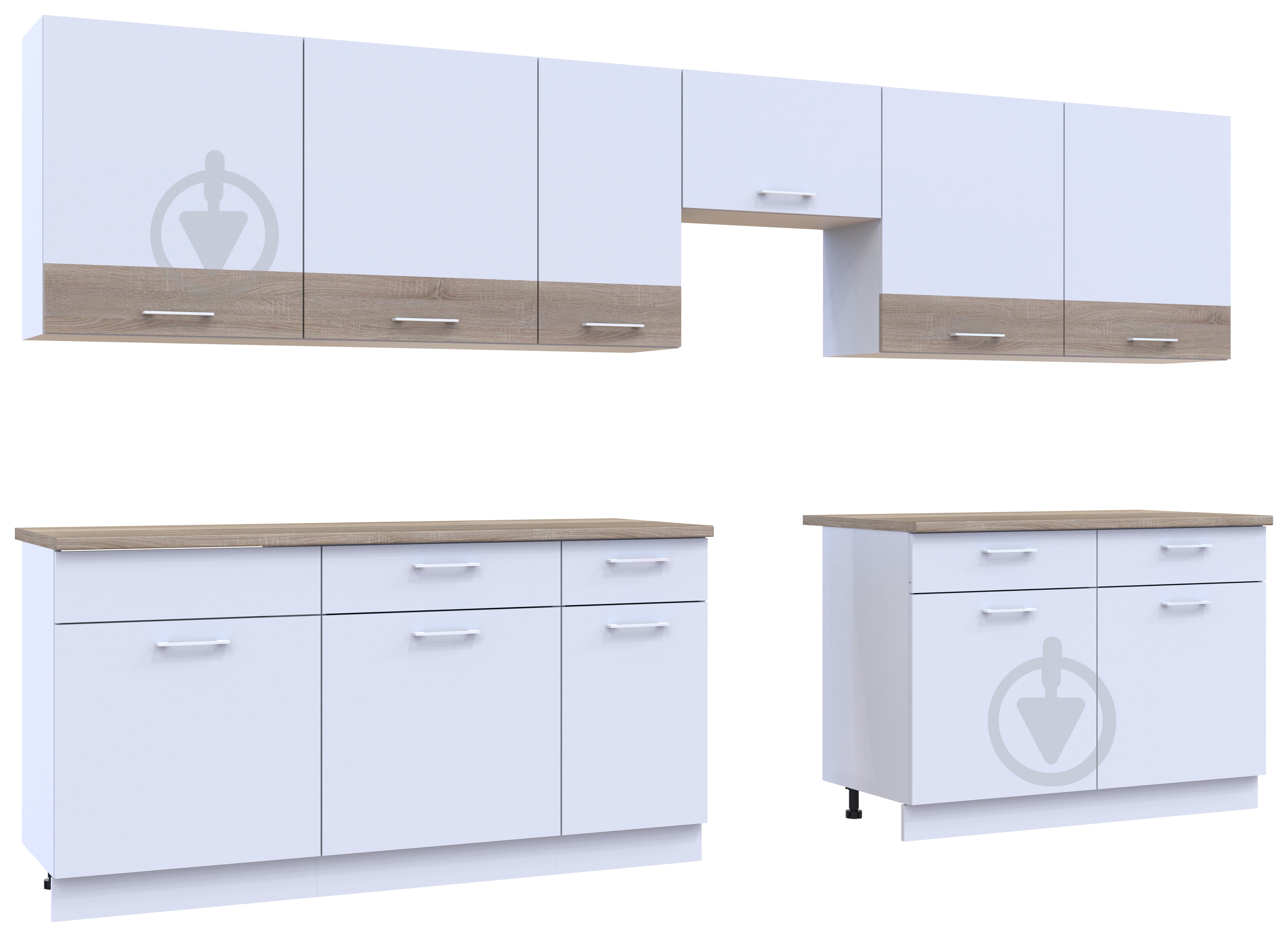 Кухня Doros Лея 3.4 м 3,4×3,4м білий/білий - фото 3 Кухня Doros Лея 3.4 м 3,4×3,4м білий/білий - фото 3