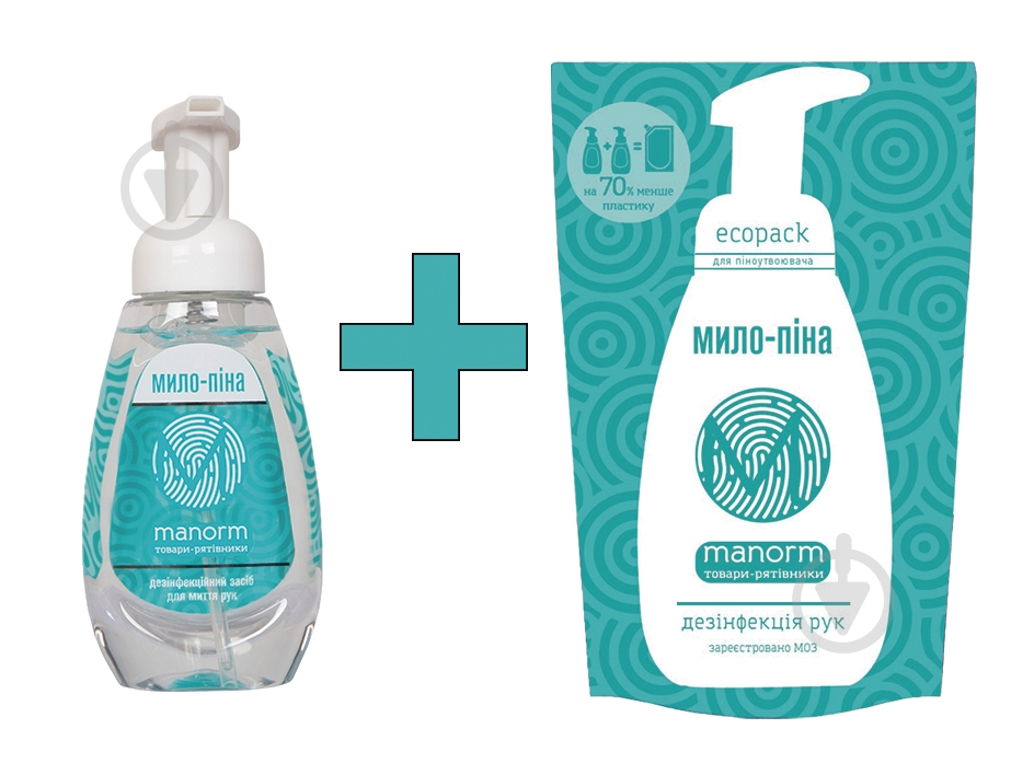 Мыло-пенка Manorm 900 мл 2 шт./уп. - фото 2