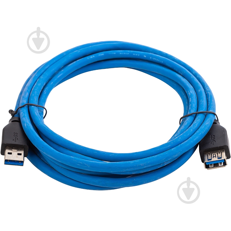 Кабель CableTime USB3.0 AF – AM 3 м Blue (CA914616) - фото 2 Кабель CableTime USB3.0 AF – AM 3 м Blue (CA914616) - фото 2