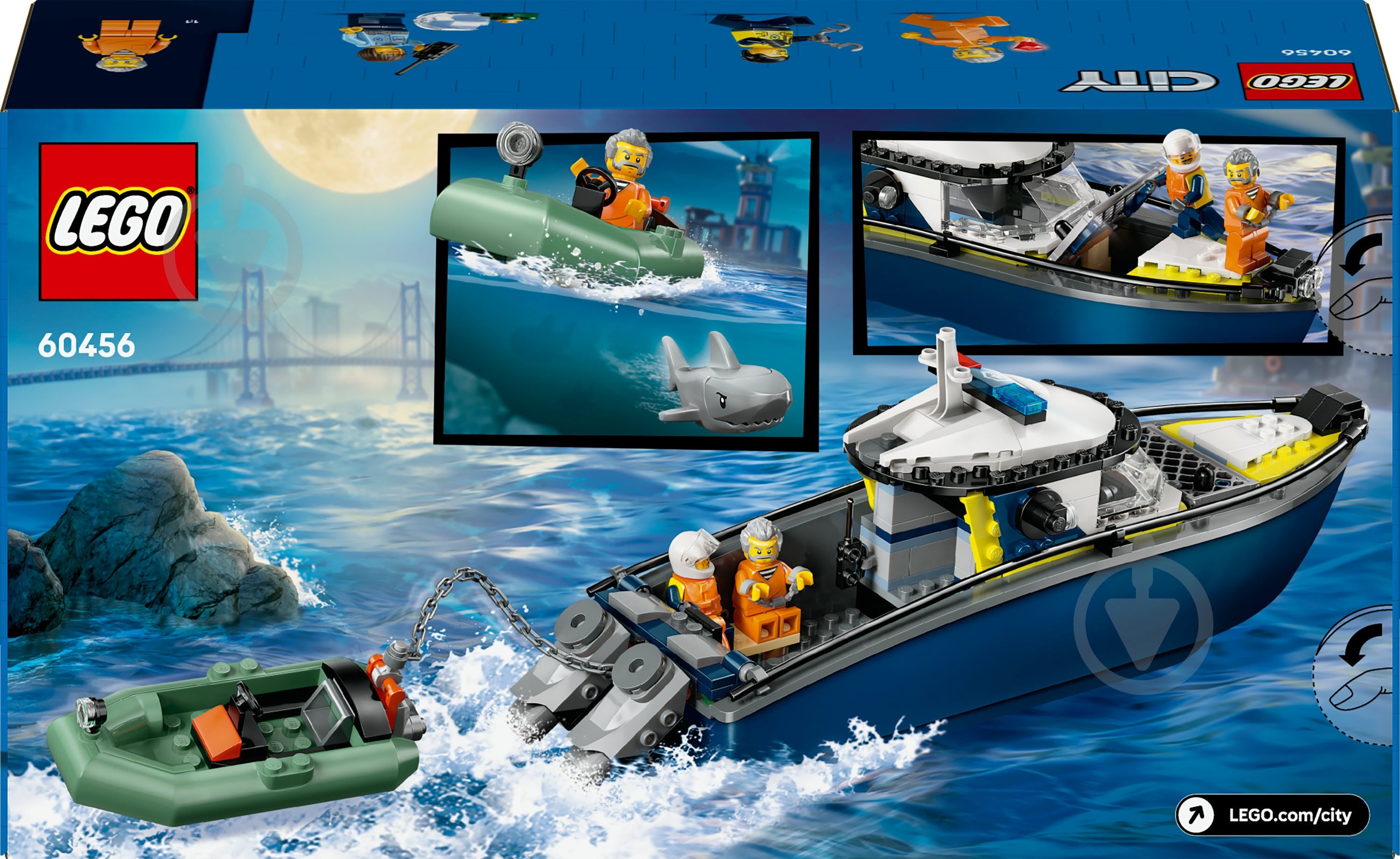 Конструктор LEGO City Переслідування на поліцейському катері 60456 - фото 2