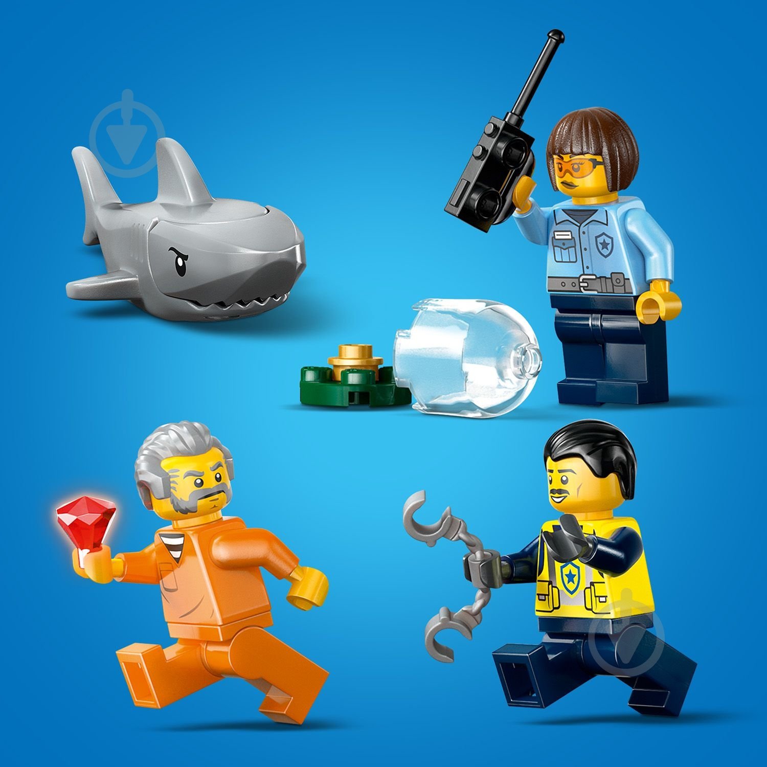 Конструктор LEGO City Переслідування на поліцейському катері 60456 - фото 8