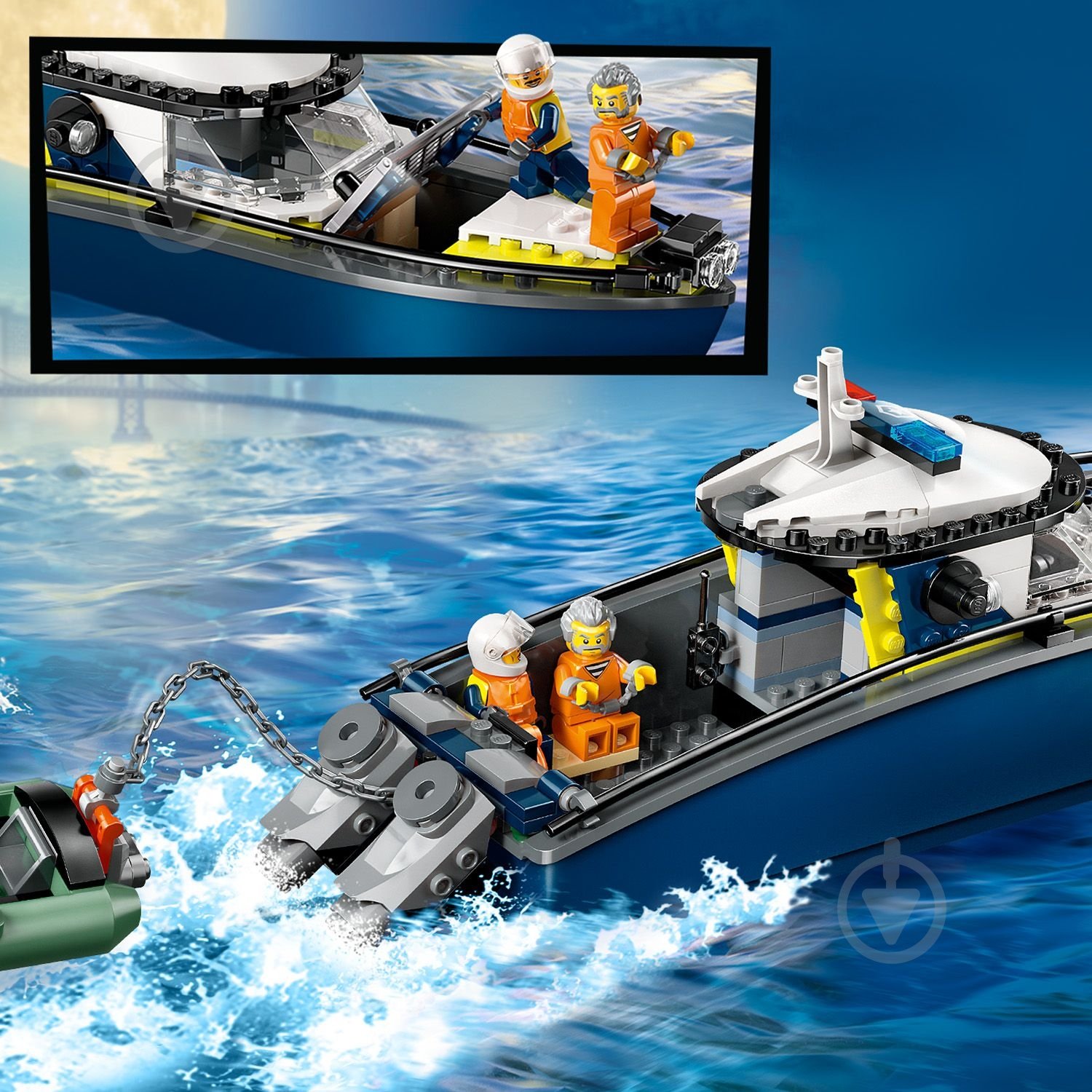 Конструктор LEGO City Переслідування на поліцейському катері 60456 - фото 9
